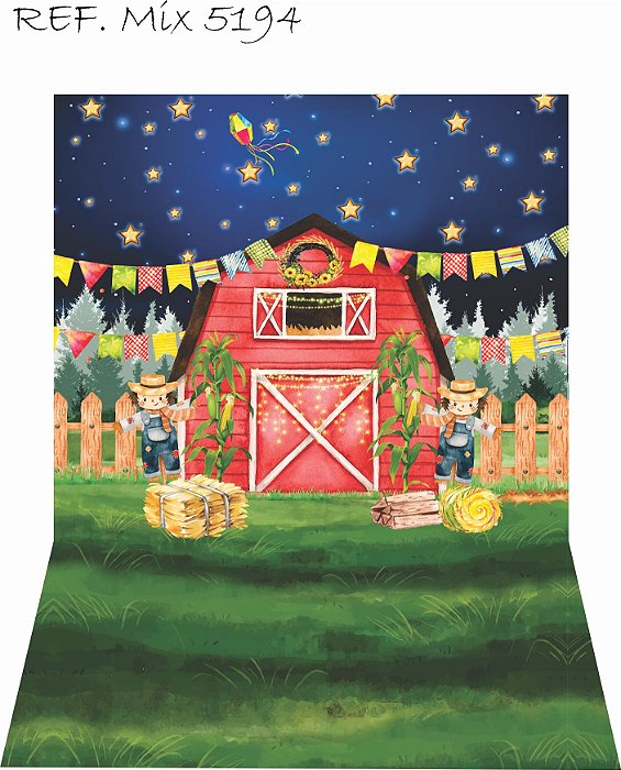 Fundo Fotográfico Cenário Newborn Festa Junina