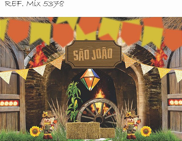 Fundo Fotográfico Cenário Festa Junina
