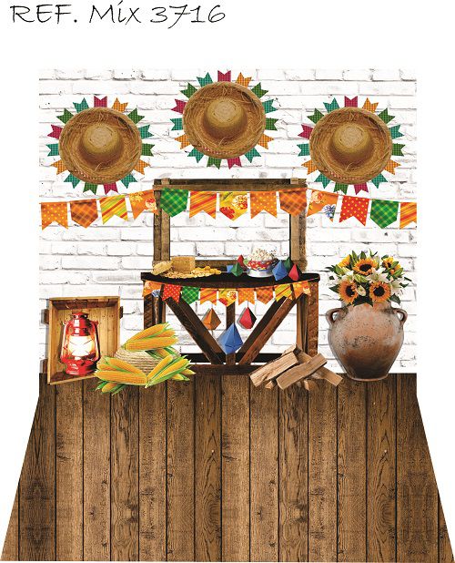 Fundo Fotográfico Cenário Newborn Festa Junina