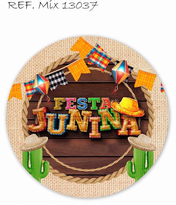Painel Festa Redondo Sublimado Festa Junina C/elástico