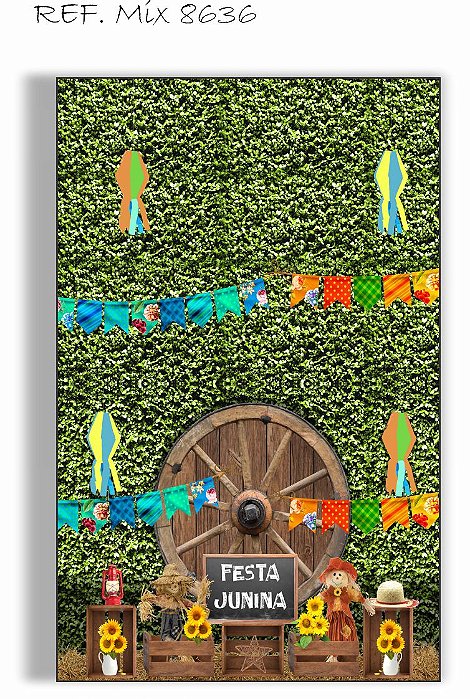 Fundo Fotográfico Lateral Festa Junina