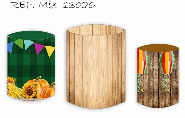 Trio De Capas P/ Cilindros Sublimado Festa Junina Veste Fácil