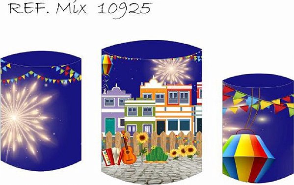 Trio De Capas P/ Cilindros Sublimado Festa Junina Veste Fácil