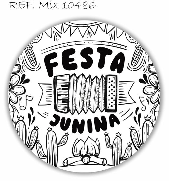 Painel Festa Redondo Sublimado Festa Junina C/elástico