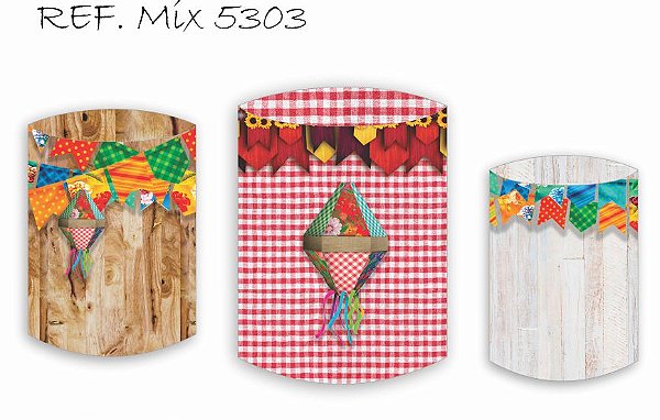 Trio De Capas P/ Cilindros Sublimado Festa Junina Veste Fácil