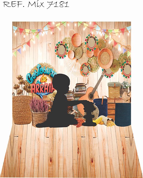 Fundo Fotográfico Cenário Newborn Festa Junina