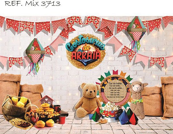 Fundo Fotográfico Sublimado 3D Festa Junina