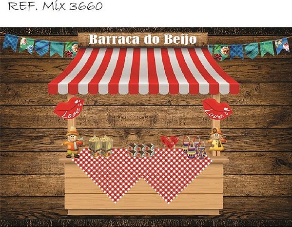 Fundo Fotográfico Sublimado 3D Festa Junina