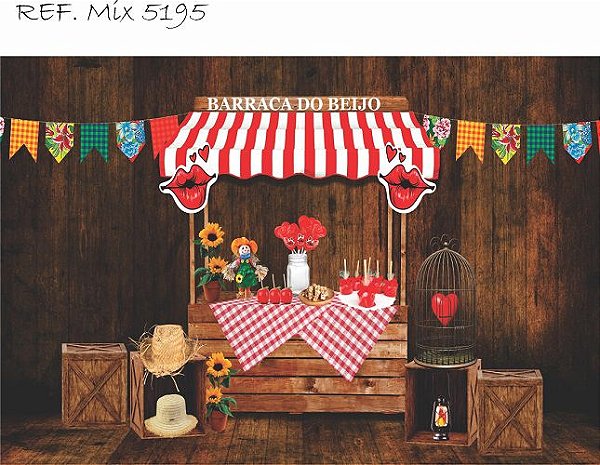 Fundo Fotográfico Sublimado 3D Festa Junina