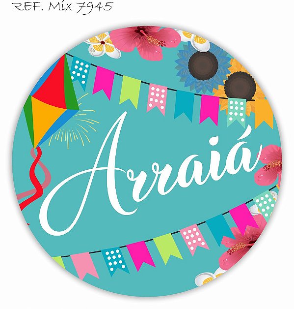 Painel Festa Redondo Sublimado Festa Junina C/elástico