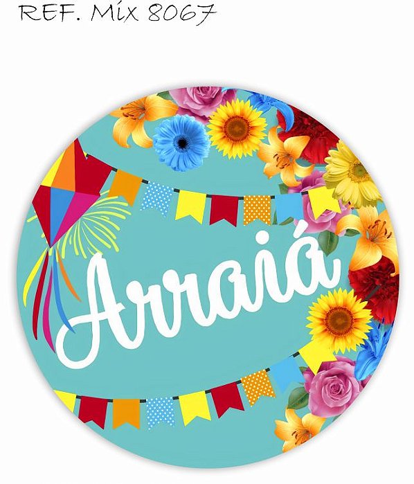 Painel Festa Redondo Sublimado Festa Junina C/elástico