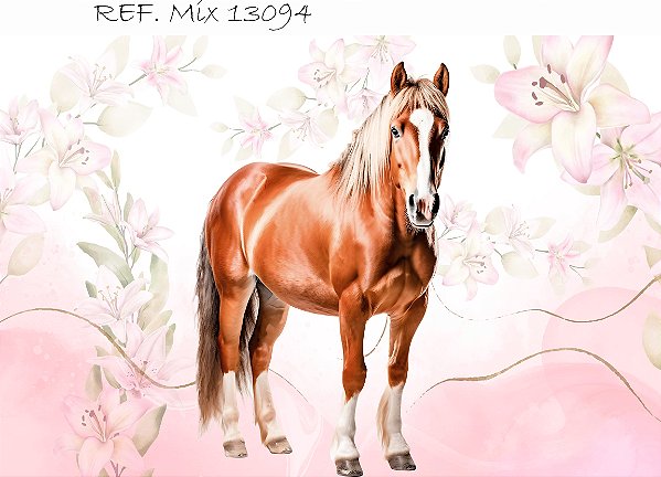 Fundo Fotográfico Sublimado 3D Cavalo