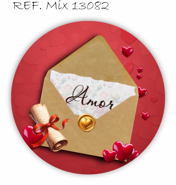 Painel Festa Redondo Sublimado Romantico C/elástico