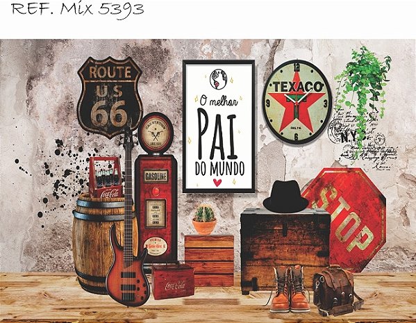 Fundo Fotográfico Sublimado 3D Dia Dos Pais