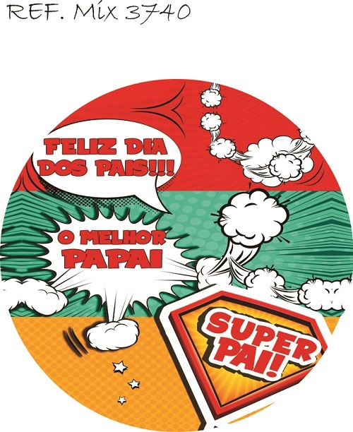 Painel Festa Redondo Sublimado Dia Dos Pais C/elástico