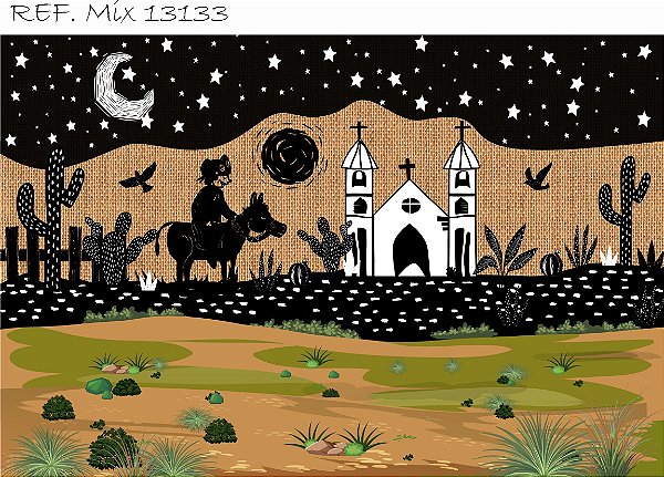 Fundo Fotográfico Sublimado 3D Cordel