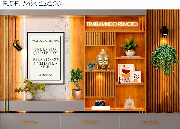 Fundo Fotográfico Sublimado 3D Escritorio