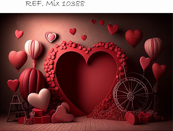 Fundo Fotográfico Sublimado 3D  Romantico
