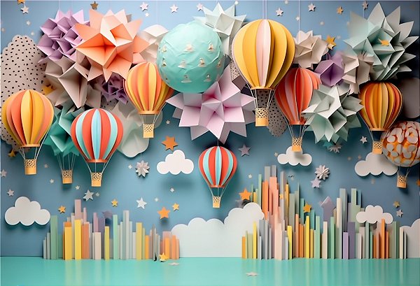 Fundo Fotográfico Sublimado 3D Smash Balão