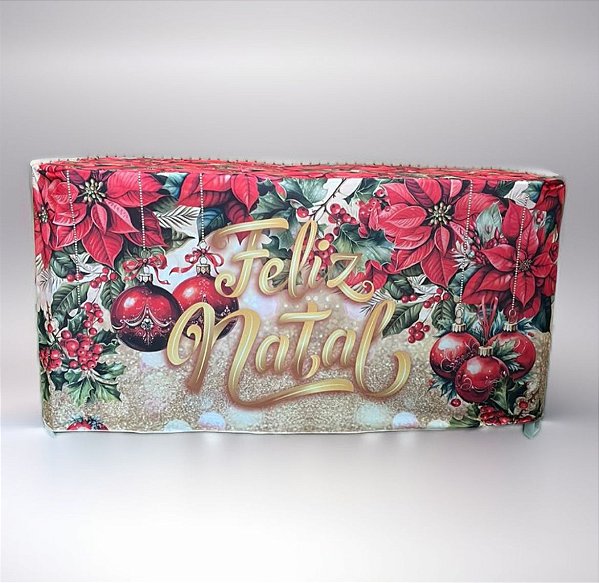 Capa Para Mesa Sublimada Em Tecido Veste Facil Tema Natal