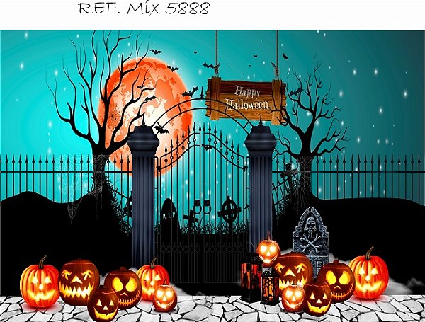 Fundo Fotográfico Sublimado 3D Halloween