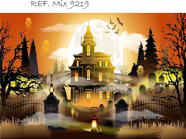 Fundo Fotográfico Sublimado 3D Halloween