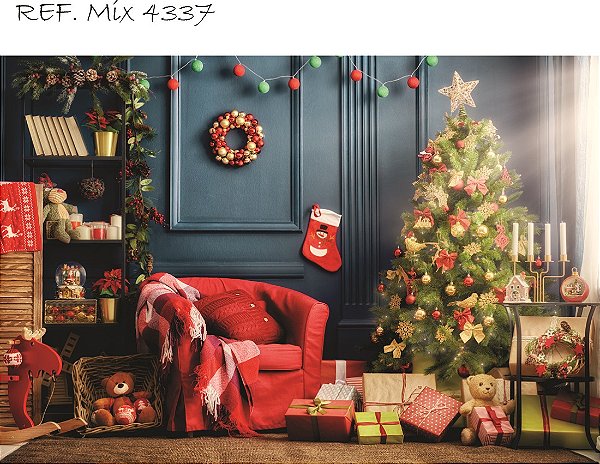Fundo Fotográfico Sublimado 3D Natal