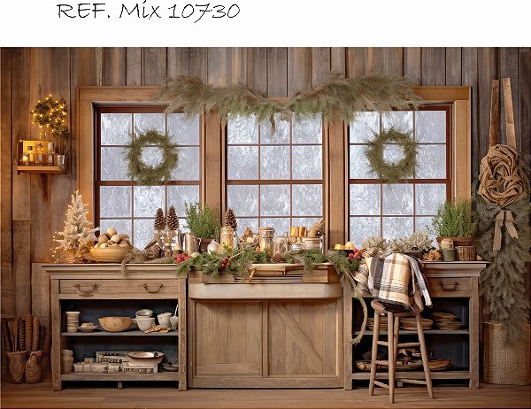 Fundo Fotográfico Sublimado 3D Natal