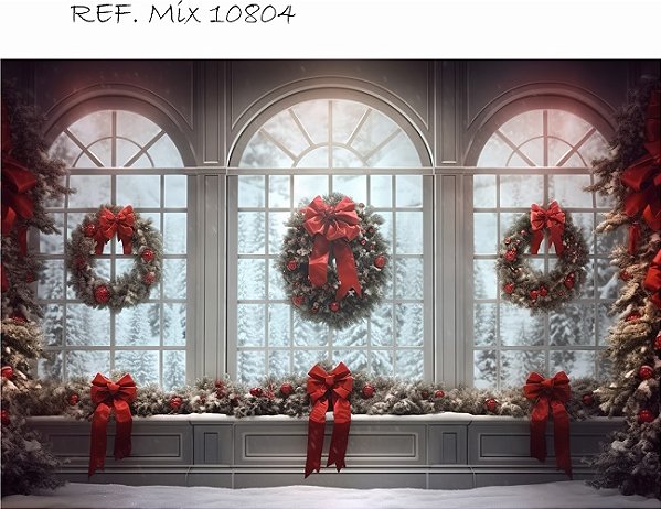 Fundo Fotográfico Sublimado 3D Natal