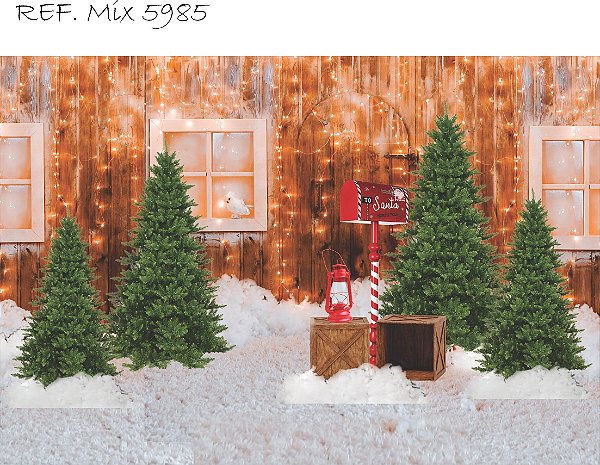 Fundo Fotográfico Sublimado 3D Natal