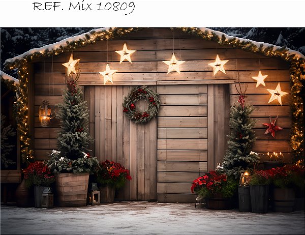 Fundo Fotográfico Sublimado 3D Natal