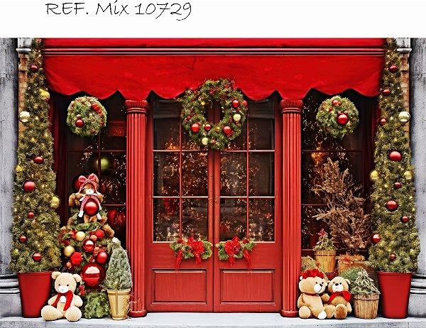 Fundo Fotográfico Sublimado 3D Natal