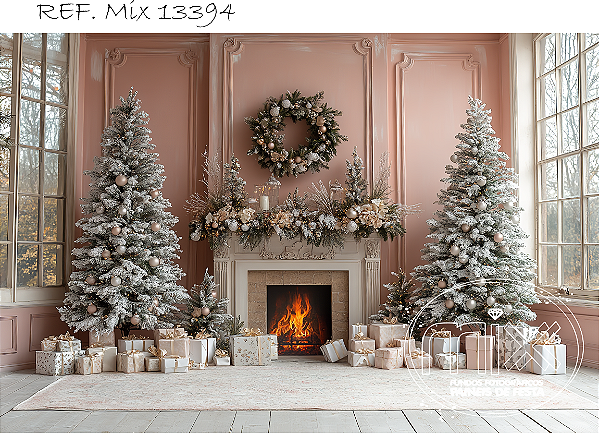 Fundo Fotográfico Cenário Natal 3D