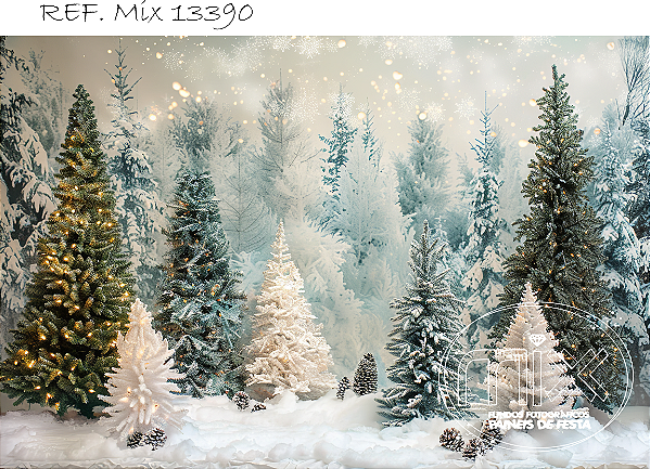 Fundo Fotográfico Sublimado 3D Natal