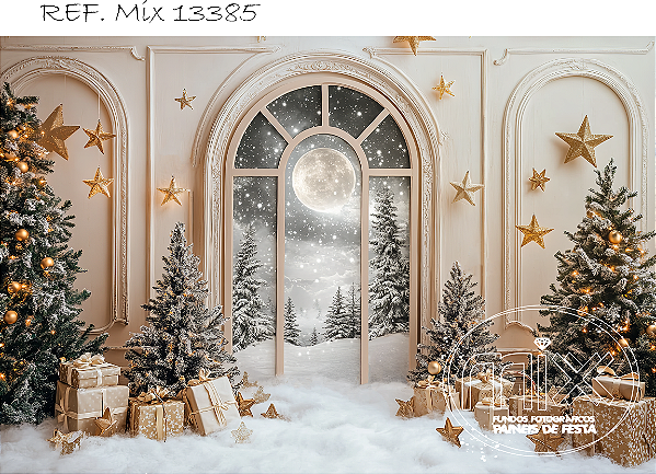 Fundo Fotográfico Sublimado 3D Natal