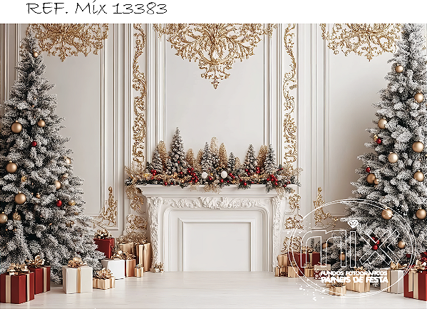 Fundo Fotográfico Cenário Natal 3D