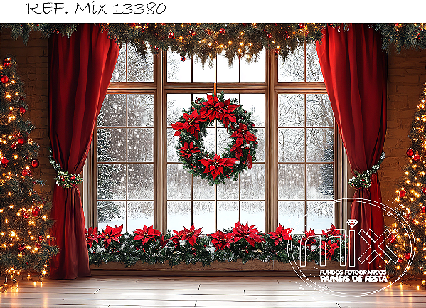 Fundo Fotográfico Sublimado 3D Natal