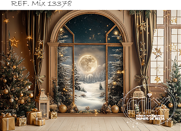 Fundo Fotográfico Sublimado 3D Natal