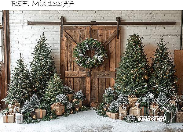 Fundo Fotográfico Sublimado 3D Natal