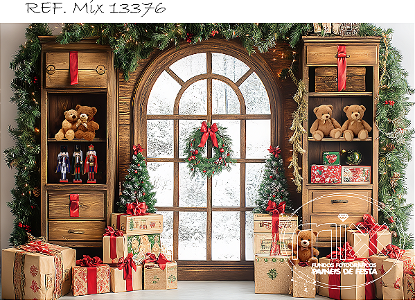 Fundo Fotográfico Sublimado 3D Natal