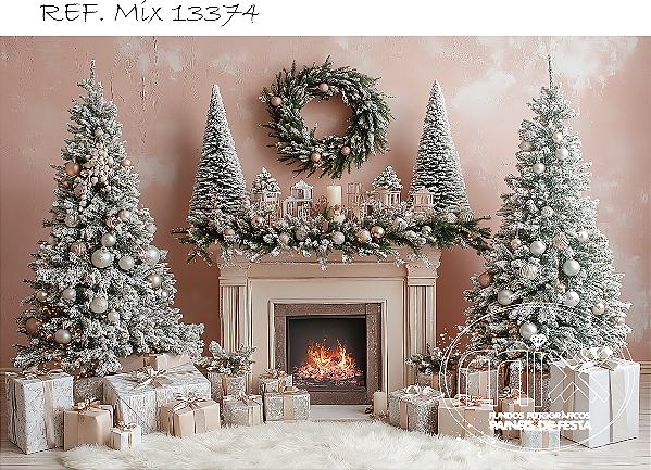 Fundo Fotográfico Sublimado 3D Natal