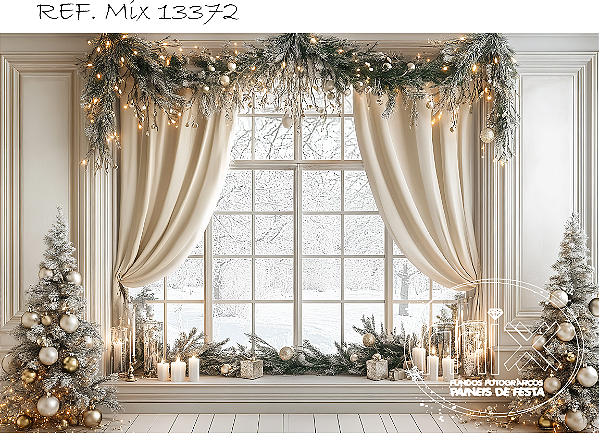 Fundo Fotográfico Sublimado 3D Natal