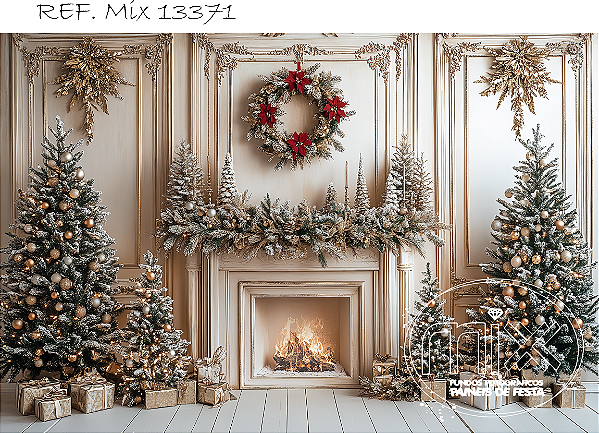 Fundo Fotográfico Sublimado 3D Natal