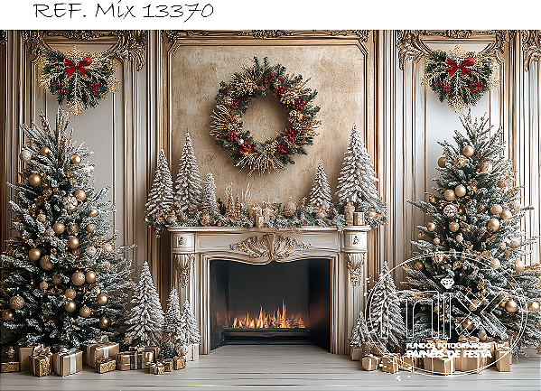 Fundo Fotográfico Sublimado 3D Natal