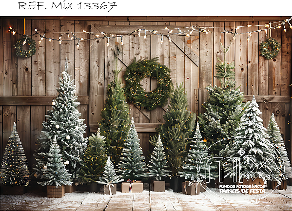 Fundo Fotográfico Sublimado 3D Natal