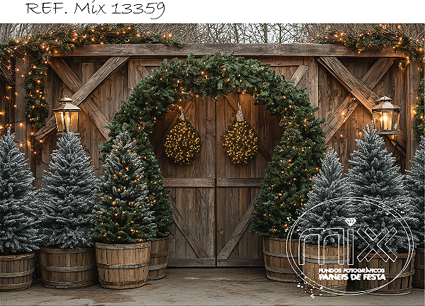 Fundo Fotográfico Sublimado 3D Natal