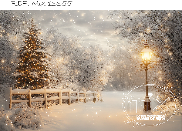 Fundo Fotográfico Sublimado 3D Natal