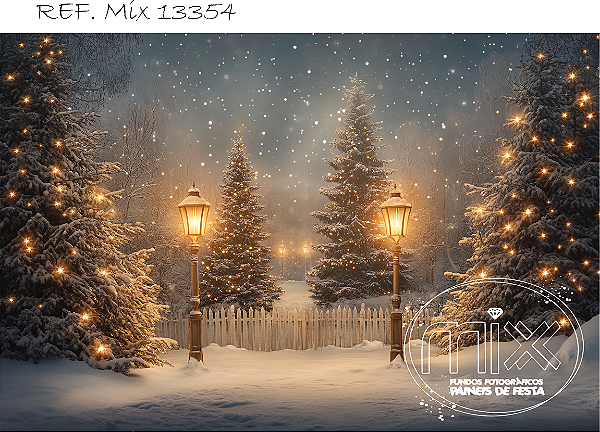 Fundo Fotográfico Sublimado 3D Natal