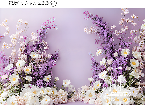 Fundo Fotográfico Sublimado 3D Floral