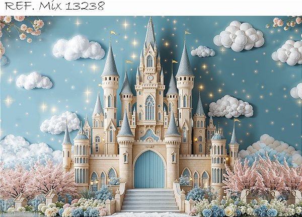 Fundo Fotográfico Sublimado 3D Castelo